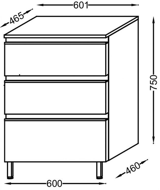 Комод 60 см Jacob Delafon Vox EB2065-RA-S46, пепельный сатин Комод 60 см Jacob Delafon Vox EB2065-RA-S46, пепельный сатин