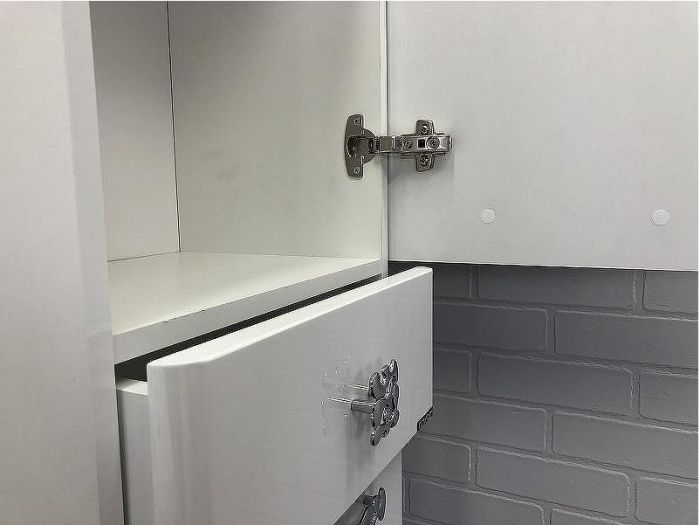 Шкаф пенал Comforty Монако 40 R 00003129168 Белый глянец