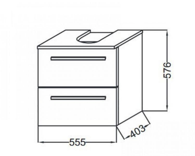 Тумба под раковину 55 см Jacob Delafon Struktura EB1387-E16 ореховое дерево Тумба под раковину 55 см Jacob Delafon Struktura EB1387-E16 ореховое дерево