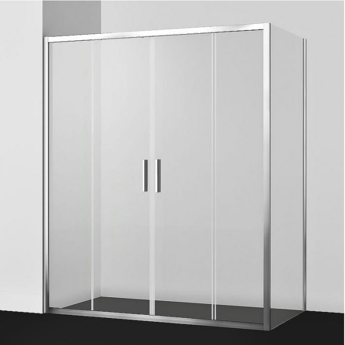 Душевой уголок WasserKRAFT Lippe 170x90 45S54 профиль Серебристый стекло прозрачное