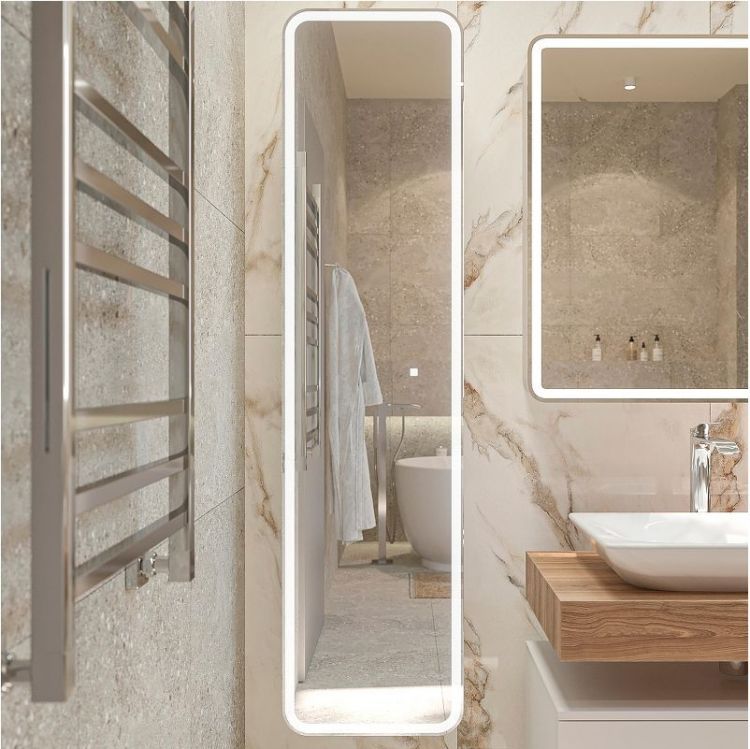 Шкаф пенал STWORKI Ольборг 40 МВК081 подвесной с подсветкой цвет Белый