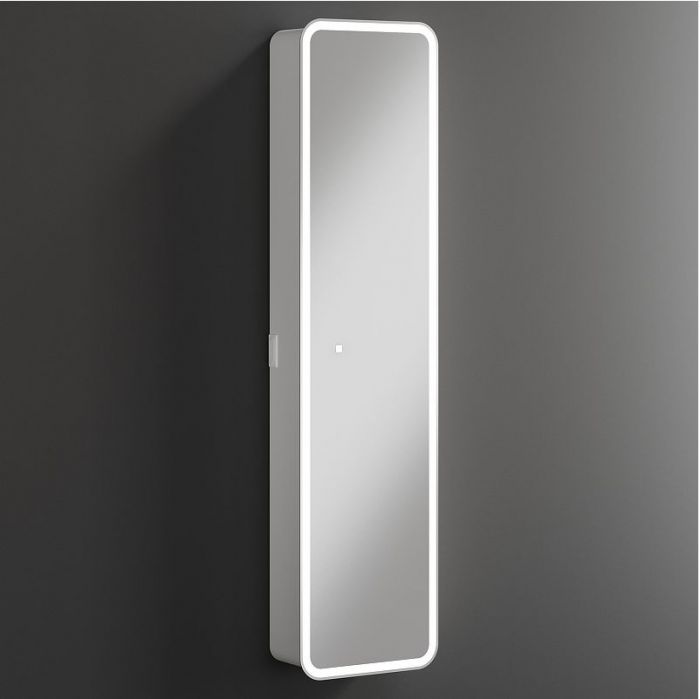 Шкаф пенал STWORKI Ольборг 40 МВК081 подвесной с подсветкой цвет Белый