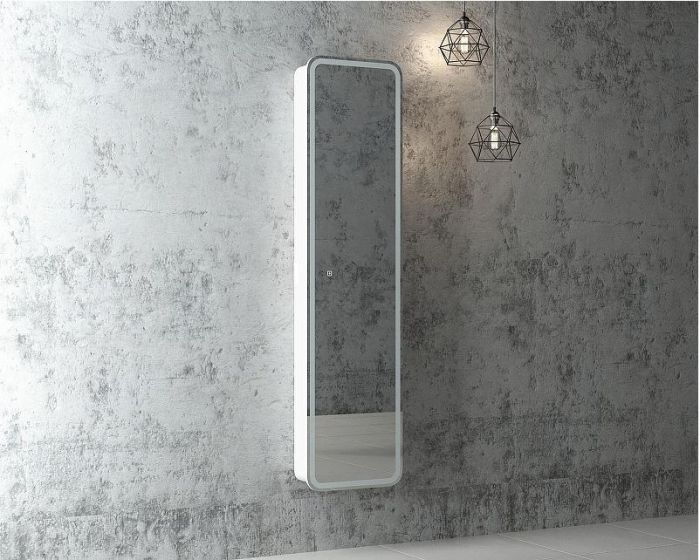 Шкаф пенал STWORKI Ольборг 40 МВК081 подвесной с подсветкой цвет Белый