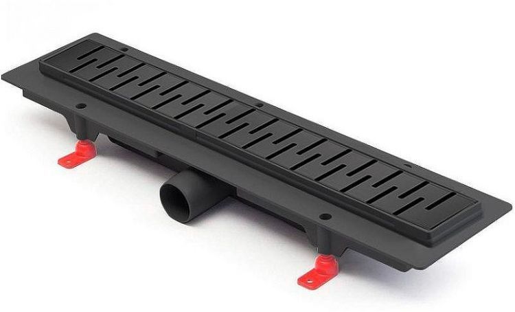 Душевой лоток Paini Medium 450 CH450MC с решеткой Черный матовый Душевой лоток Paini Medium 450 CH450MC с решеткой Черный матовый