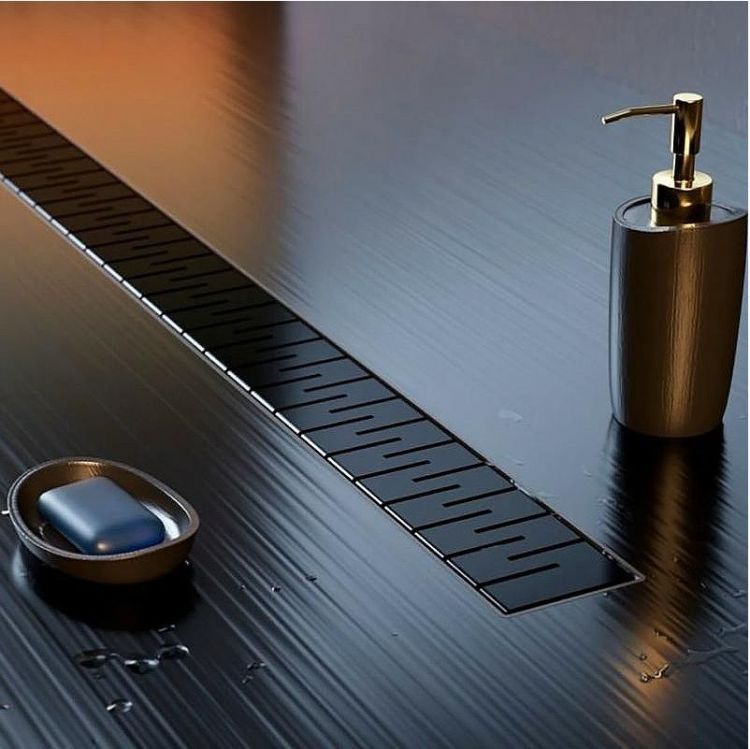 Душевой лоток Paini Medium 450 CH450MC с решеткой Черный матовый Душевой лоток Paini Medium 450 CH450MC с решеткой Черный матовый