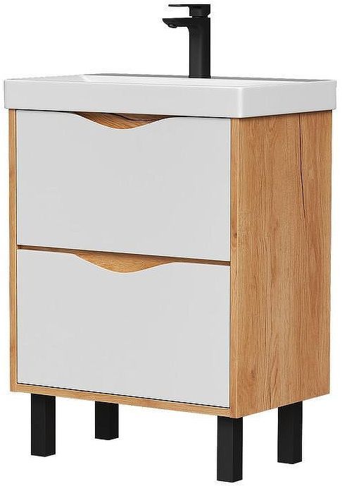 Тумба под раковину Volna Barney 60 tnBARNEY60.2Y-04 цвет Белый Дуб гудзон