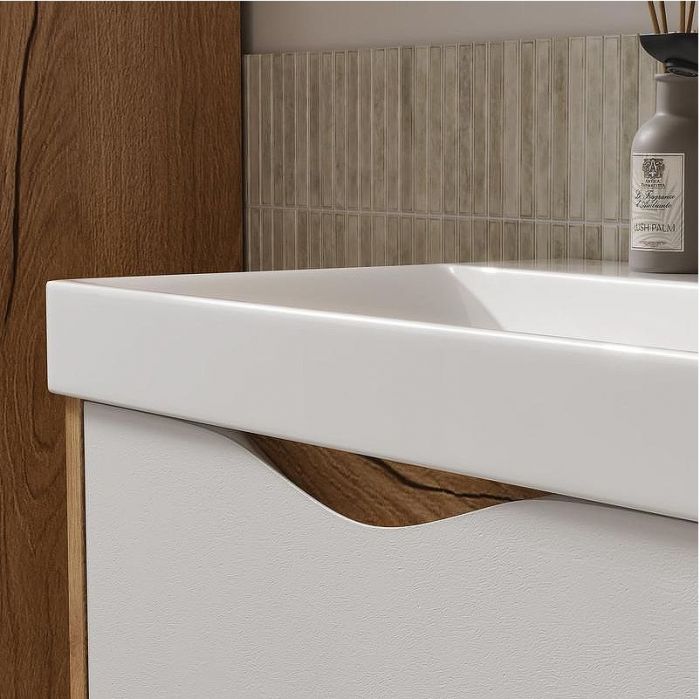 Тумба под раковину Volna Barney 60 tnBARNEY60.2Y-04 цвет Белый Дуб гудзон