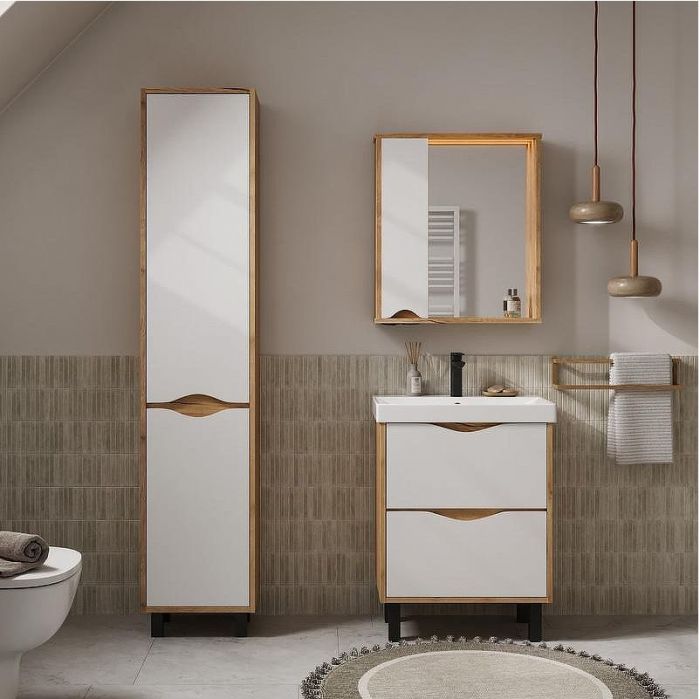 Тумба под раковину Volna Barney 60 tnBARNEY60.2Y-04 цвет Белый Дуб гудзон