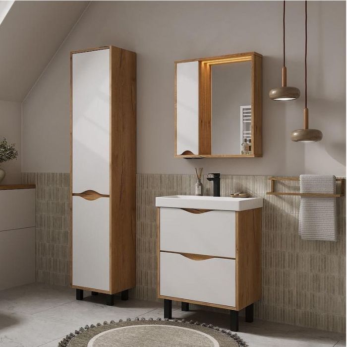 Тумба под раковину Volna Barney 60 tnBARNEY60.2Y-04 цвет Белый Дуб гудзон