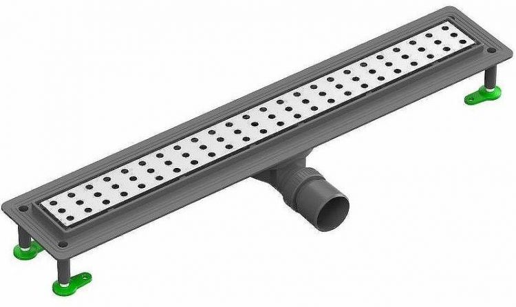 Душевой лоток Ctesi Flow Round 70 BK4024740 с решеткой Хром