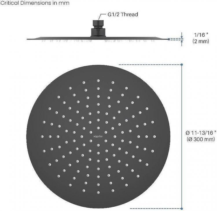 Верхний душ Aquatek AQ2075MB Черный матовый Верхний душ Aquatek AQ2075MB Черный матовый