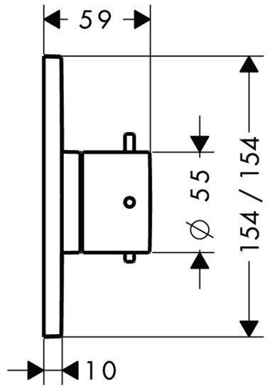 Запорный вентиль AXOR Starck X для скрытого монтажа 1/2 и 3/4 хром 10974000 Запорный вентиль AXOR Starck X для скрытого монтажа 1/2 и 3/4 хром 10974000