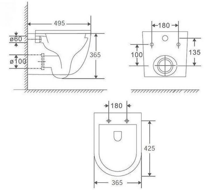 Унитаз Corpa Nera Bosso L CN40110 подвесной с сиденьем Микролифт