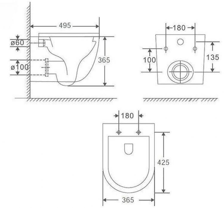 Унитаз Corpa Nera Bosso L CN40110 подвесной с сиденьем Микролифт