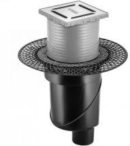 Душевой трап Berges Platz Norma 100x100 090058 с решеткой Хром матовый