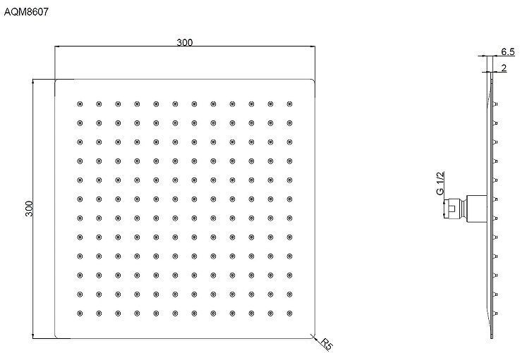 Верхний душ AQUAme AQM8607CR цвет Хром