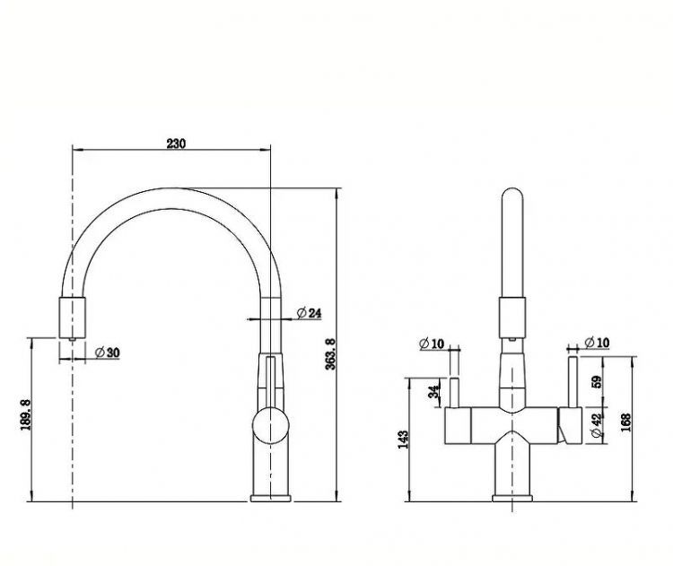 Смеситель для кухни Reflexion Lago RX9902GD цвет Брашированное золото