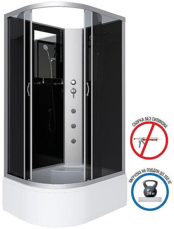 Душевая кабина Niagara Classic 120x80 R NG-2510-14RBKG с гидромассажем