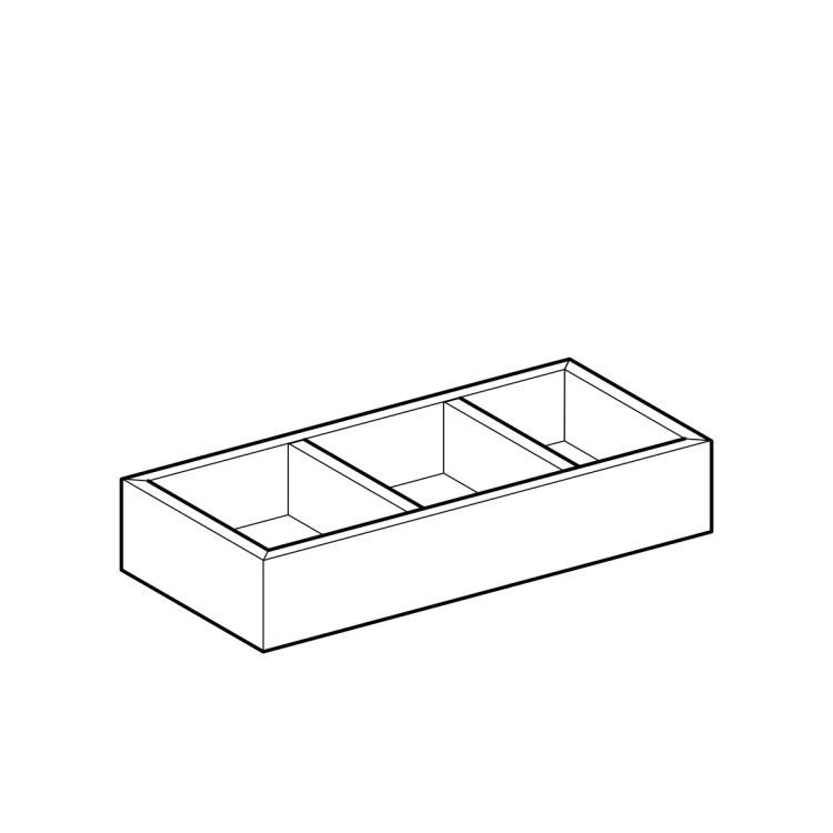 Разделительная перегородка Geberit Smyle Square для выдвижного ящика (вставка), H-образное разделение, 32.3х5.9 см, цвет темно-серый
