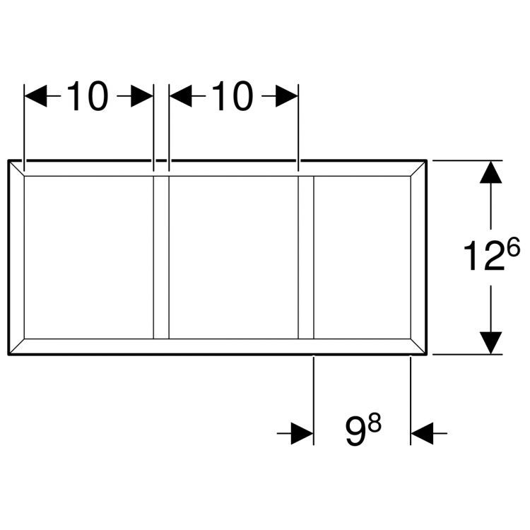 Разделительная перегородка Geberit Smyle Square для выдвижного ящика (вставка), H-образное разделение, 32.3х5.9 см, цвет темно-серый