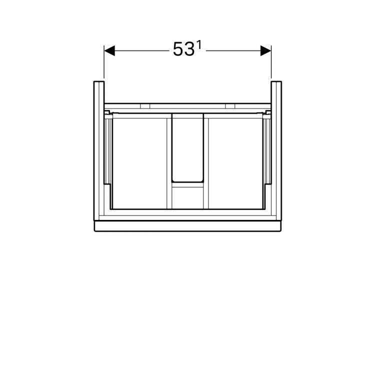 Тумба под раковину Geberit iCon, 60x48, светлый дуб [841362000]
