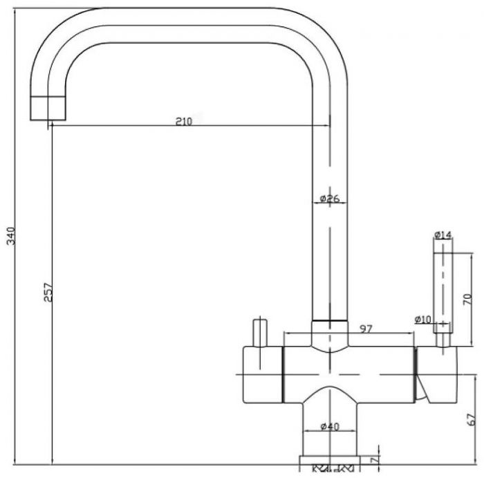 Смеситель для кухни Seaman Visconti SSL-7326-WP цвет Хром полированный