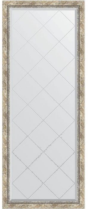 Зеркало Evoform Exclusive-G Floor 198х78 BY 6304 с гравировкой в багетной раме - Прованс с плетением 70