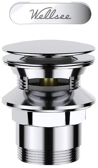 Слив-перелив Wellsee Useful Extras 231926000 click-clack цвет Хром