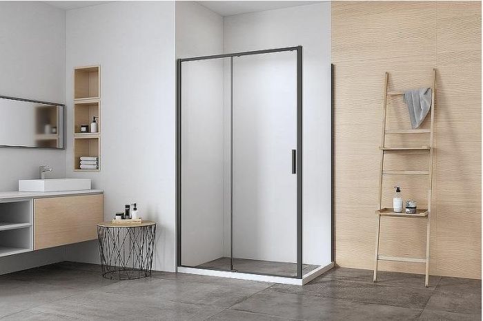 Душевой уголок Aquanet Pleasure Evo AE65-120x90-BT 120x90 324135 профиль Черный стекло прозрачное