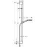 Hansgrohe Pulsify Душевая гарнитур, штанга 90см., с ручным душем и держателем, цвет: хром