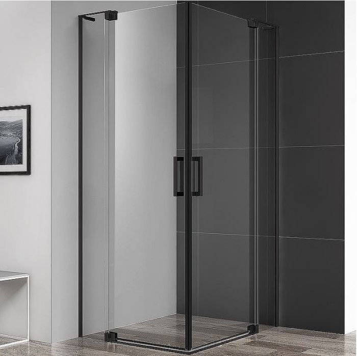 Душевой уголок Cezares Slider 90x80 SLIDER-AH-2-70/80-80/90-C-NERO профиль Черный матовый стекло прозрачное