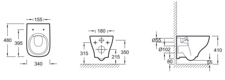 Унитаз подвесной Jacob Delafon Struktura EDF102-00, 48x34 см