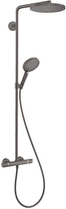 Hansgrohe Raindance Душевая стойка, с термостатом, верхний душ 24см и ручным душем, цвет: шлифованный черный хром