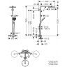 Hansgrohe Raindance Душевая стойка, с термостатом, верхний душ 24см и ручным душем, цвет: шлифованный черный хром