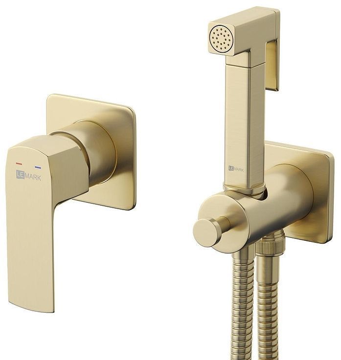 Гигиенический душ со смесителем Lemark Ursus LM7219BG цвет Золото брашированное Гигиенический душ со смесителем Lemark Ursus LM7219BG цвет Золото брашированное