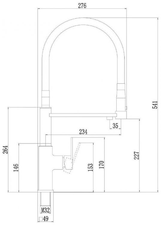 Смеситель для кухни Savol S-L1808-01 цвет Хром Черный