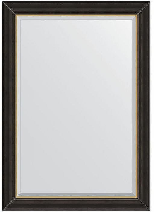 Зеркало Evoform Exclusive 104х74 BY 3926 с фацетом в багетной раме - Черное дерево с золотом 71