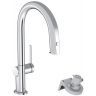 Hansgrohe Aqittura Смеситель для кухни, 1 отв., с вытяжным изливом 1jet и функцией фильтрации, цвет: хром