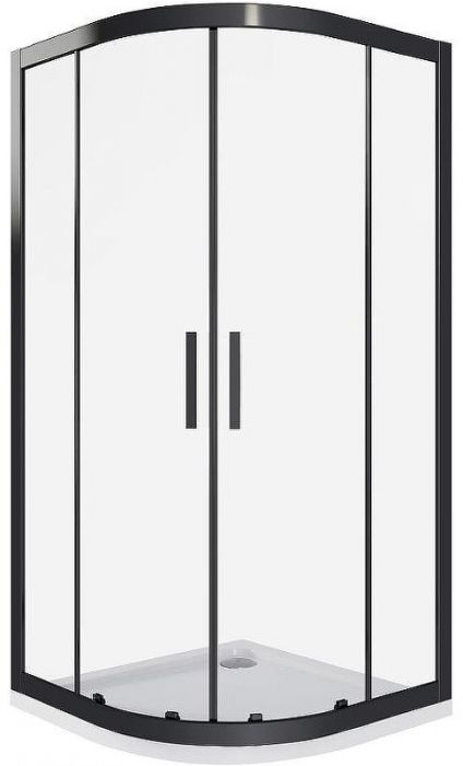 Душевой уголок Good Door Cofe R-80-C-B 80x80 КФ00001 профиль Черный стекло прозрачное