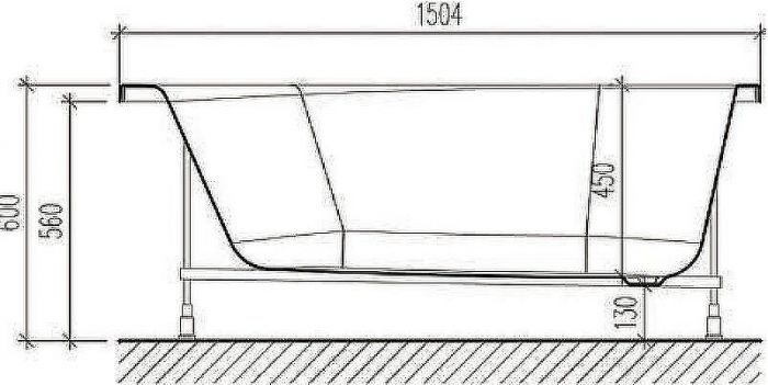 Акриловая ванна WellWant Oberon WW 150x75 WWVO1123W без гидромассажа