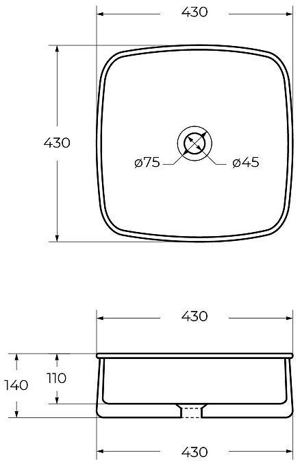 Раковина-чаша Cezares 43 CZR-6583 цвет Белый Раковина-чаша Cezares 43 CZR-6583 цвет Белый