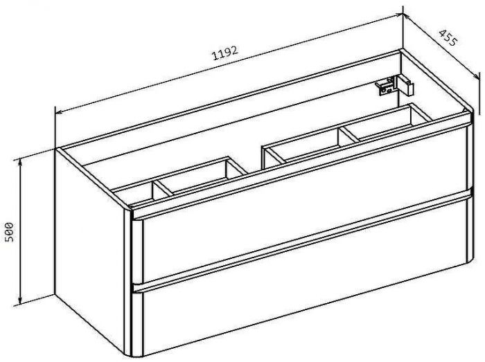 Тумба под раковину BelBagno 120 ALBANO-1200-2C-SO-BL подвесная Bianco Lucido