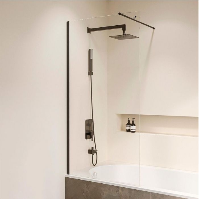 Шторка на ванну RGW Screens SC-051B 70х150 351105107-14 профиль Черный стекло прозрачное