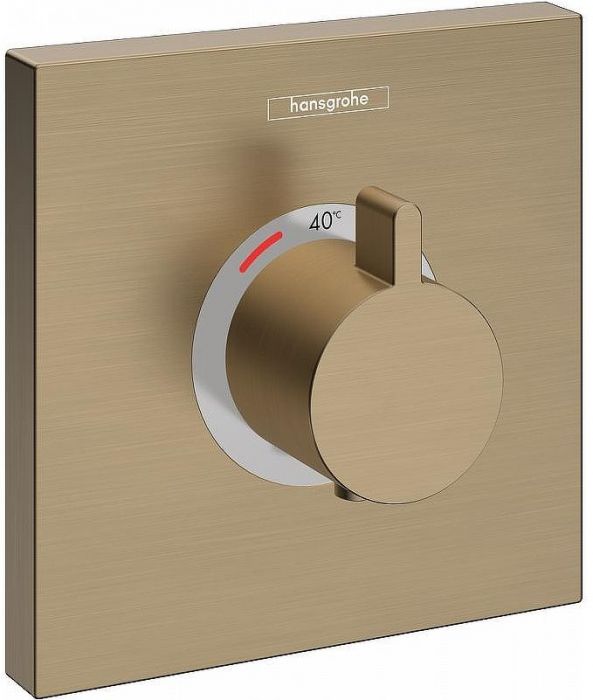 Смеситель для душа Hansgrohe ShowerSelect HighFlow 15760140 с термостатом Шлифованная бронза