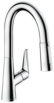Hansgrohe Talis M51 Смеситель для кухни, на 1 отв однорычажный, поворотный излив 18.5см с вытяжным душем, 2jet, h15.2см, цвет: хром
