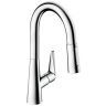 Hansgrohe Talis M51 Смеситель для кухни, на 1 отв однорычажный, поворотный излив 18.5см с вытяжным душем, 2jet, h15.2см, цвет: хром