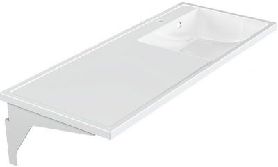 Раковина Paola Magenta 110 R с местом под стиральную машину Белая глянцевая