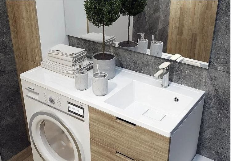 Раковина Paola Magenta 110 R с местом под стиральную машину Белая глянцевая Раковина Paola Magenta 110 R с местом под стиральную машину Белая глянцевая