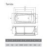 Акриловая ванна Relisan Tamiza 160х70 Гл000013922 без гидромассажа