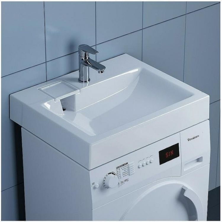 Раковина Paola Siena 60x50 на стиральную машину Белая глянцевая Раковина Paola Siena 60x50 на стиральную машину Белая глянцевая